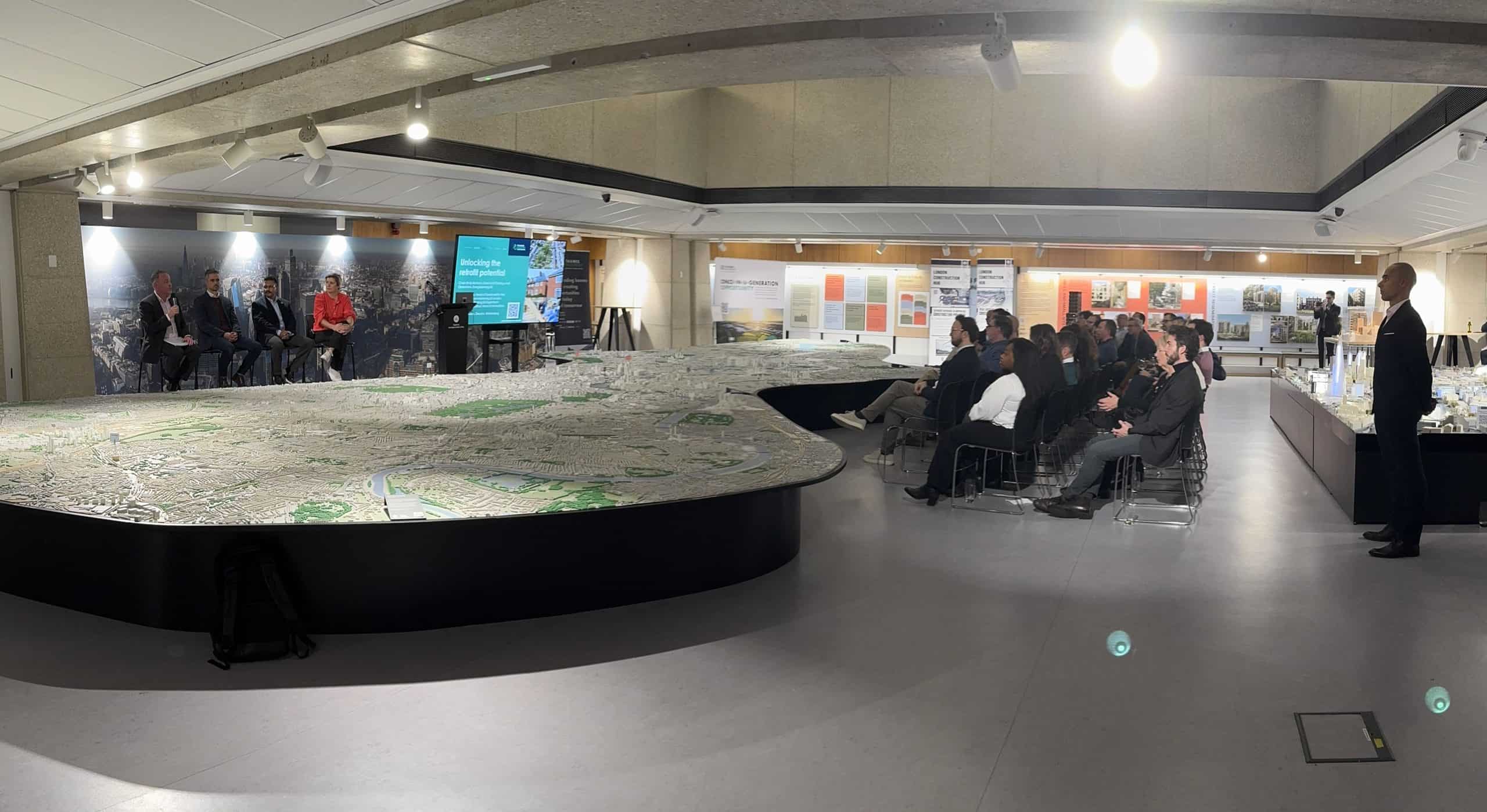 Model display with audience engagement event.